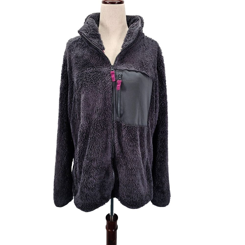 Columbia Keep Cozy Fleece Jacket Women's Size L Black Full Zip Pockets Soft Walk